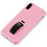 Mobigear Rubber Ring iPhone XS Max Hoesje Hardcase Backcover met Ringhouder - Roze