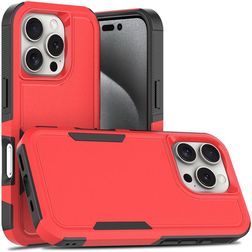 Mobigear Heavy Armor iPhone 16 Pro Hoesje Hardcase Backcover Shockproof - Rood