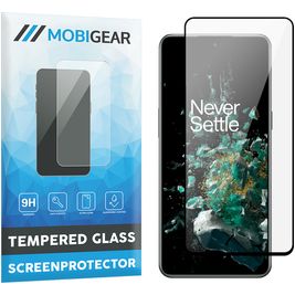 Mobigear Premium OnePlus 10T Glazen Screenprotector - Case Friendly - Zwart