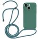 Mobigear Lanyard iPhone 14 Plus Siliconen Hoesje met koord - Groen