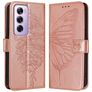 Mobigear Butterfly OPPO Reno 12 Pro Hoesje Bookcase Portemonnee - Roségoud