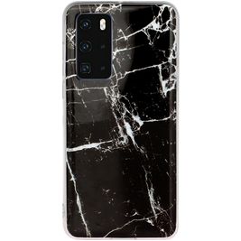 Mobigear Marble Huawei P40 Hoesje Flexibel TPU Backcover - Zwart