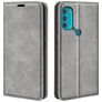 Mobigear Retro Slim Motorola Moto G71 5G Hoesje Bookcase Portemonnee - Grijs