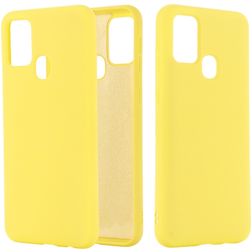 Mobigear Rubber Touch Samsung Galaxy M31 Siliconen Hoesje Backcover - Geel