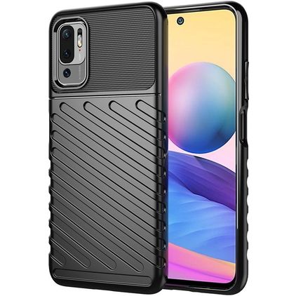 Mobigear Groove Xiaomi Redmi Note 10 5G Hoesje Flexibel TPU Backcover - Zwart