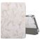 Mobigear Tri-Fold Marble iPad 9 (2021) Hoes Bookcase + Stylus Houder - Wit
