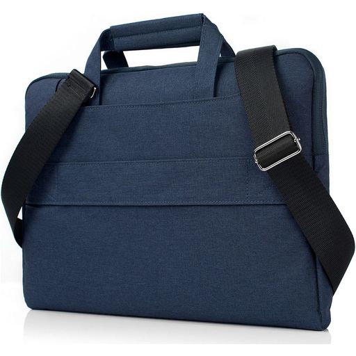 Mobigear Denim Zipper Laptop Schoudertas 13 - 14 inch Laptoptas - Marineblauw