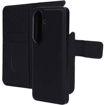 Mobiparts Samsung Galaxy S26 Hoesje Echt Leer Uitneembare 2in1 Bookcase Portemonnee - Zwart