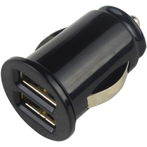 Mobigear Dual USB Autolader 12W 2.4A - Zwart