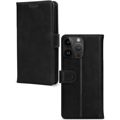 Mobilize Premium Gelly Wallet iPhone 14 Pro Hoesje Bookcase Portemonnee - Zwart
