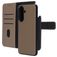 Mobiparts Samsung Galaxy A57 Hoesje Echt Leer Uitneembare 2in1 Bookcase Portemonnee - Taupe