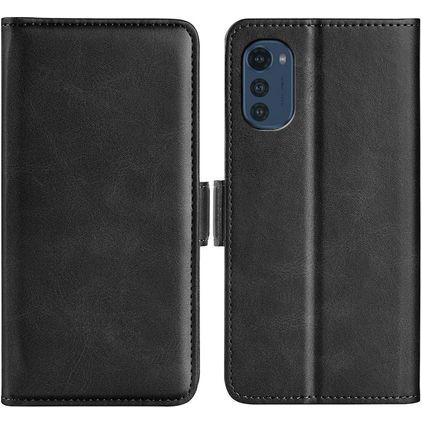 Mobigear Slim Magnet Motorola Moto E32s Hoesje Bookcase Portemonnee - Zwart