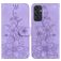 Mobigear Clover Samsung Galaxy M55 Hoesje Bookcase Portemonnee - Paars