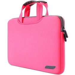 Mobigear Neon Neopreen Laptop Aktetas 11 - 12 inch Laptoptas + Handvat - Magenta