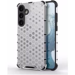 Mobigear Honeycomb Samsung Galaxy S24 Plus Hoesje Hardcase Backcover Shockproof - Wit