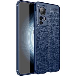 Mobigear Luxury Xiaomi 12T Hoesje Flexibel TPU Backcover - Blauw
