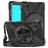 Mobigear SureGrip XGuard Samsung Galaxy Tab A7 Lite Hoes Hard kunststof / Siliconen Backcover + Schouderband + Standaard - Zwart