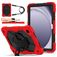 Mobigear SureGrip Xtreme Samsung Galaxy Tab A9 Plus (2023) Hoes Hard Kunststof,Siliconen Backcover + Schouderband + Standaard - Rood