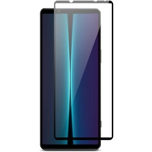 Mobigear Premium Sony Xperia 1 V Glazen Screenprotector - Case Friendly - Zwart