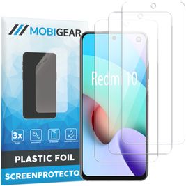 Mobigear Xiaomi Redmi 10 4G Screenprotector Folie - Case Friendly (3-Pack)