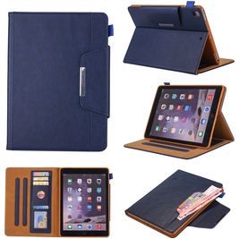 Mobigear Luxury iPad 8 (2020) Hoes Bookcase + Stylus Houder - Blauw