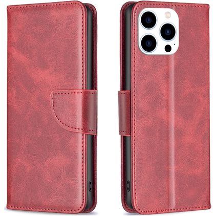 Mobigear Excellent iPhone 15 Pro Hoesje Bookcase Portemonnee - Rood
