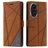 Mobigear Rhombus HONOR 200 Hoesje Bookcase Portemonnee - Bruin