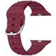 Mobigear Bumpy Siliconen Apple Watch Bandje Gespsluiting - 49/46/45/44 mm - Bordeaux Rood