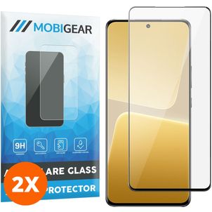 Mobigear Premium Xiaomi 13 Pro Glazen Screenprotector - Case Friendly - Zwart (2-Pack)