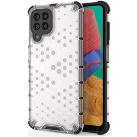 Mobigear Honeycomb Samsung Galaxy M33 Hoesje Hardcase Backcover Shockproof - Wit