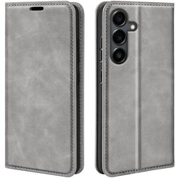 Mobigear Retro Slim Samsung Galaxy S25 FE Hoesje Bookcase Portemonnee - Grijs