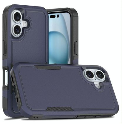 Mobigear Heavy Armor iPhone 16 Hoesje Hardcase Backcover Shockproof - Donkerblauw