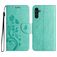 Mobigear Flowers Samsung Galaxy A36 Hoesje Bookcase Portemonnee - Groen
