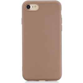 Mobigear Colors iPhone SE (2020) Hoesje Flexibel TPU Backcover - Bruin
