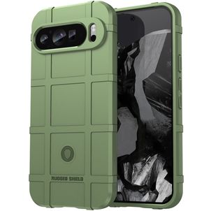 Mobigear Rugged Shield Google Pixel 9 Pro Hoesje Flexibel TPU Backcover Shockproof - Groen