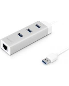 Macally 3-Port USB-A naar Ethernet / USB-A Hub - Wit