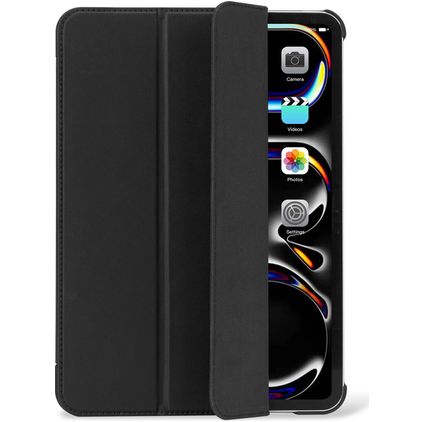 Decoded Textured Slim iPad Pro 11 Inch (2024) Hoes Flexibel Siliconen Bookcase - Antraciet