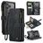 CaseMe C30 iPhone 17 Pro Max Hoesje Bookcase Portemonnee - Zwart