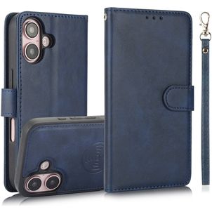 Mobigear Wallet iPhone 16 Hoesje Uitneembare 2in1 Bookcase Portemonnee - Blauw
