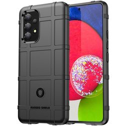 Mobigear Rugged Shield Samsung Galaxy A53 Hoesje Flexibel TPU Backcover Shockproof - Zwart