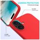 Mobigear Rubber Touch iPhone 16 Siliconen Hoesje Backcover - Rood