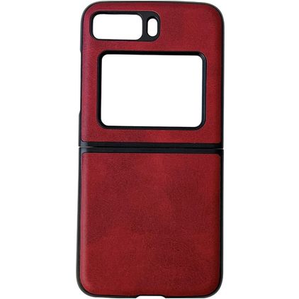 Mobigear Excellent Motorola Razr (2022) Hoesje Hardcase Backcover - Bordeaux Rood
