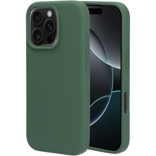 Mobiparts iPhone 16 Pro Siliconen Hoesje Backcover - Forest Green