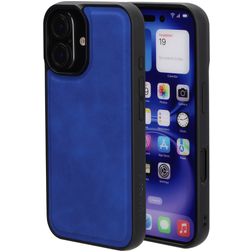 Mobiparts Classic iPhone 16 MagSafe Hoesje TPU,Kunstleer Backcover - Sapphire Blue