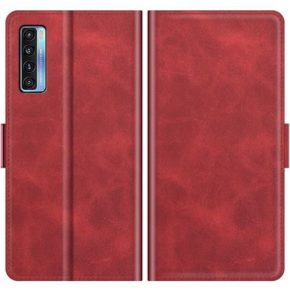 Mobigear Slim Magnet TCL 20L Hoesje Bookcase Portemonnee - Rood