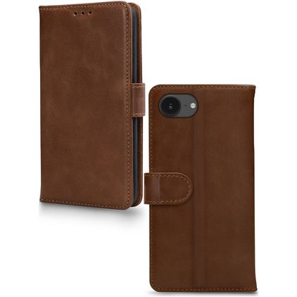 Mobilize Wallet iPhone 17e Hoesje Echt Leer Bookcase Portemonnee - Bruin
