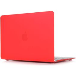 Mobigear Matte MacBook 12 Inch (2015-2017) Hoes Hardshell Laptopcover MacBook Case - Rood - Model A1534