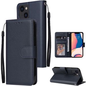 Mobigear Wallet iPhone 14 Hoesje Bookcase Portemonnee - Marineblauw