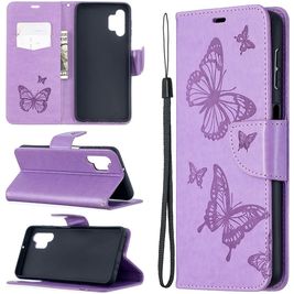 Mobigear Butterfly Samsung Galaxy A32 5G Hoesje Bookcase Portemonnee - Paars