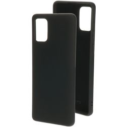 Mobiparts Samsung Galaxy A71 Siliconen Hoesje Backcover - Zwart